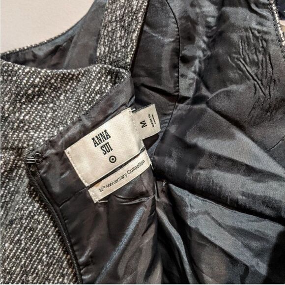 ANNA SUI Tweed Boucle Apron Halter Dress Medium - Picture 6 of 7